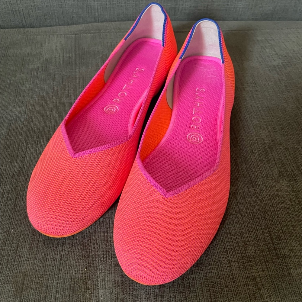Rothy's Women's Tropical Pink Flats 10